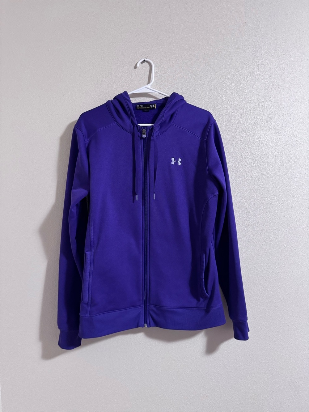 Under Armour Purple Pullover Hoodie with Logo Tag
